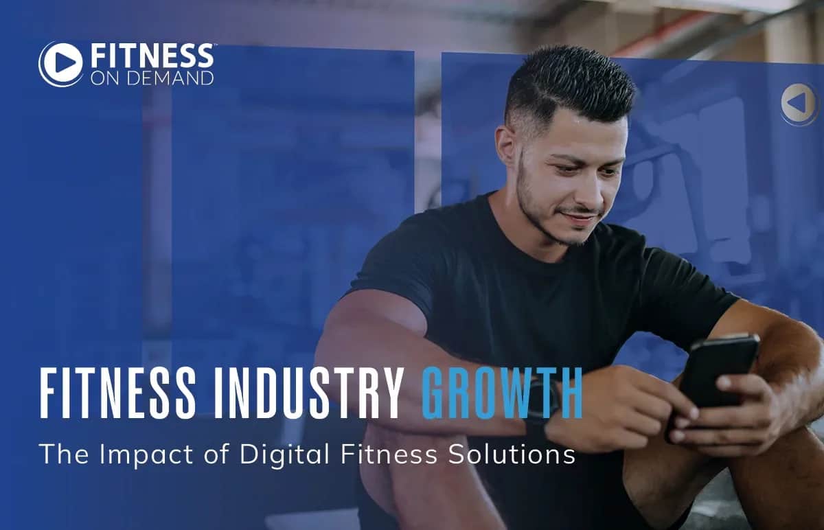 Gym member using digital fitness app